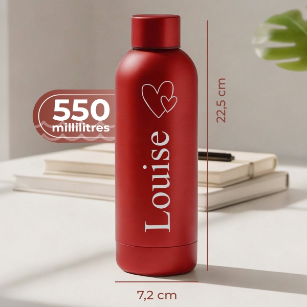 Gourde isotherme personnalisable rouge