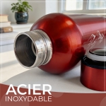 Gourde isotherme personnalisable rouge