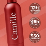 Gourde isotherme personnalisable rouge