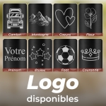 Gourde isotherme personnalisable noir