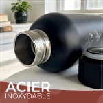 Gourde isotherme personnalisable noir