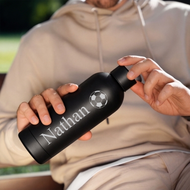 Gourde isotherme personnalisable noir