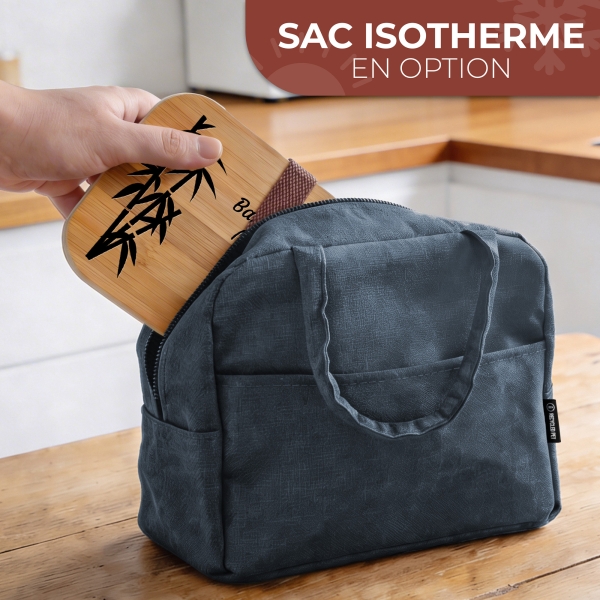 Lunchbox gravée avec votre texte - Modèle Voyage