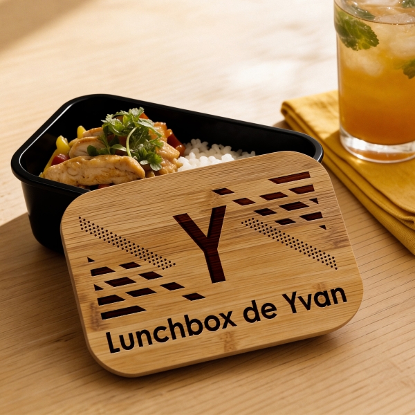 Lunchbox gravée avec votre texte - Modèle Homme