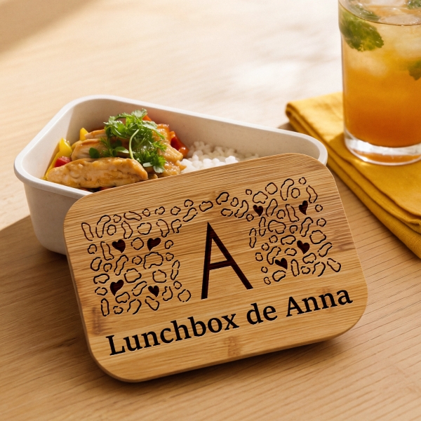Lunchbox gravée avec votre texte - Modèle Femme