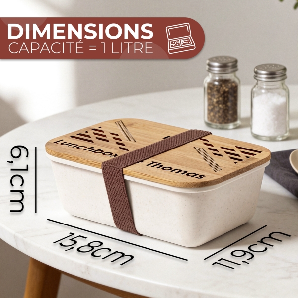 Lunchbox gravée avec votre texte - Modèle Homme