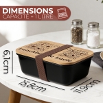 Lunchbox gravée avec votre texte - Modèle Femme