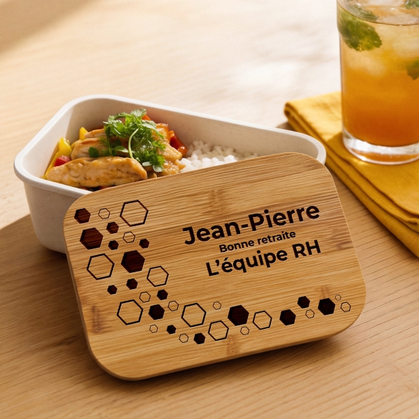 Lunchbox gravée avec votre texte - Modèle Travail