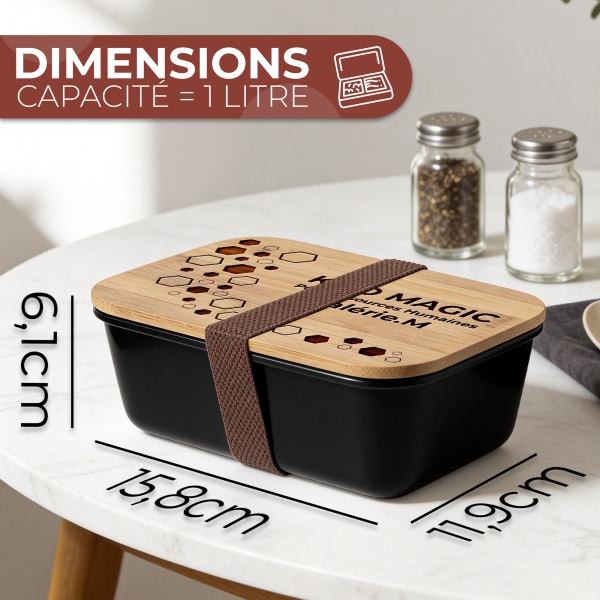 Lunchbox gravée avec votre texte - Modèle Travail