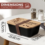 Lunchbox gravée avec votre texte - Modèle Travail