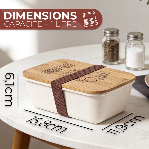 Lunchbox gravée avec votre texte - Modèle Prénom