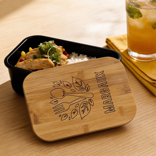 Lunchbox gravée avec votre texte - Modèle Prénom