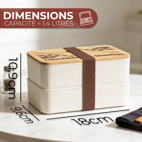 Lunchbox double personnalisée - Modèle Homme