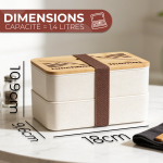 Lunchbox double personnalisée - Modèle Homme