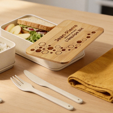 Lunchbox double gravé - Modèle Travail