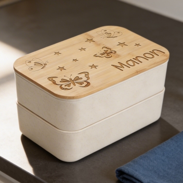 Lunchbox double personnalisée - Modèle Fille