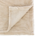 Plaid microfibre Beige personnalisé