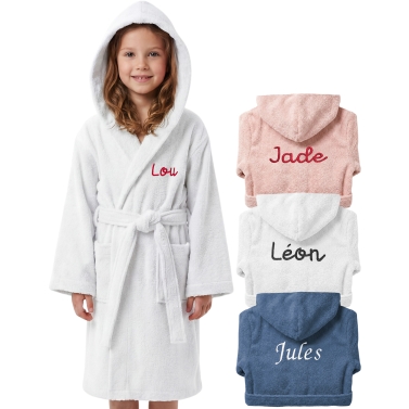 Peignoir de bain blanc enfant