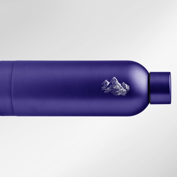 Gourde isotherme personnalisable bleue