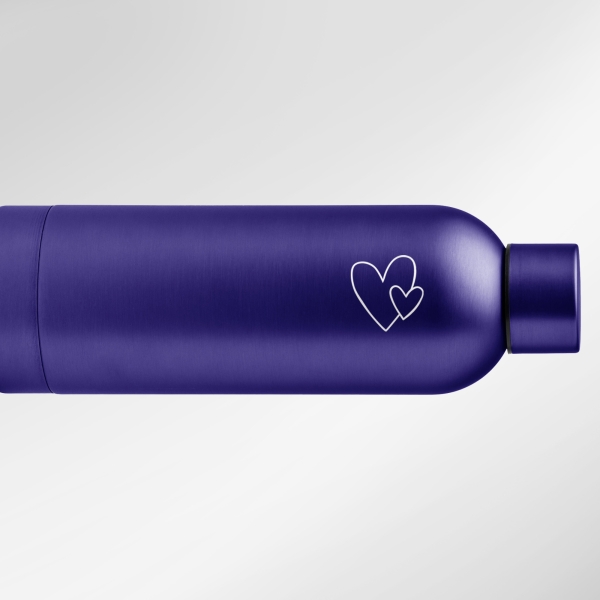 Gourde isotherme personnalisable bleue