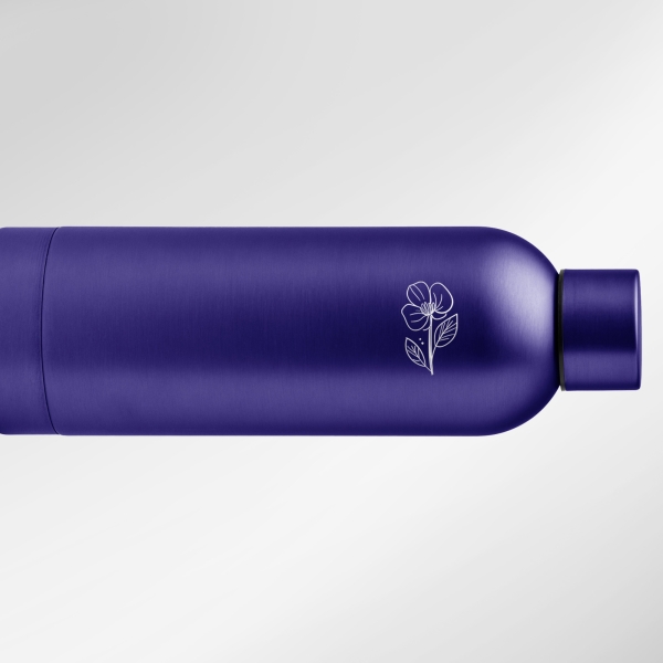 Gourde isotherme personnalisable bleue