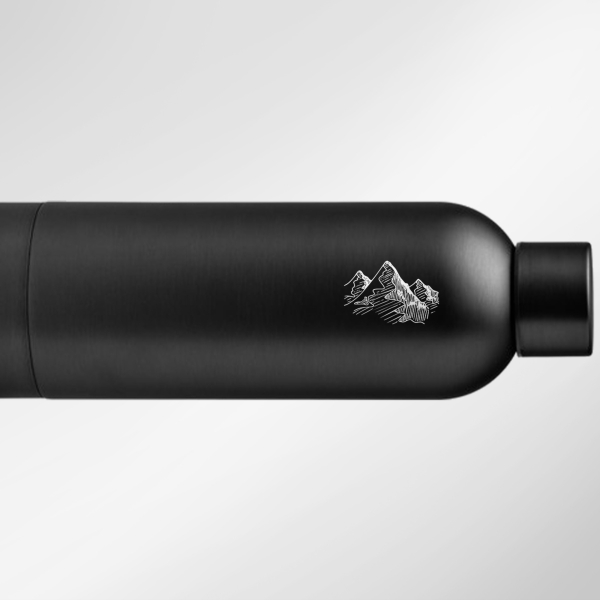 Gourde isotherme personnalisable noir
