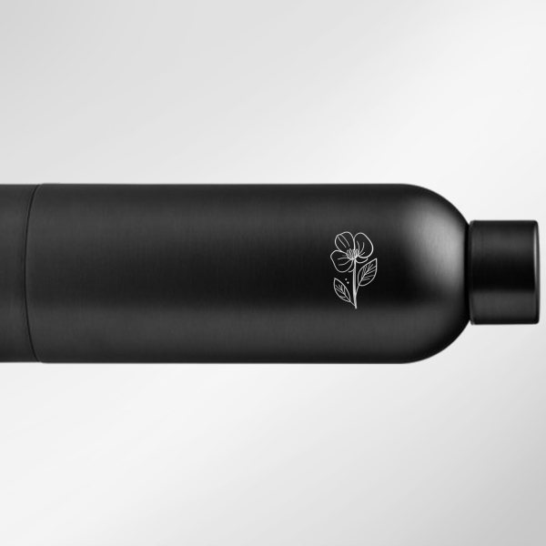 Gourde isotherme personnalisable noir