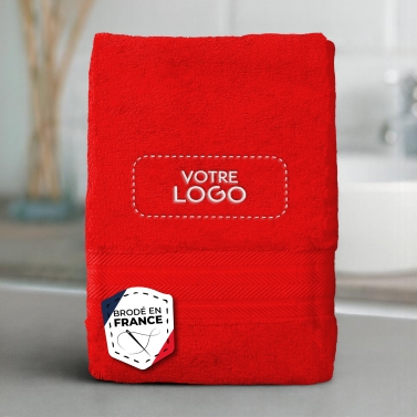 Serviette Rubis luxe personnalisée avec votre logo - 550gr/m²