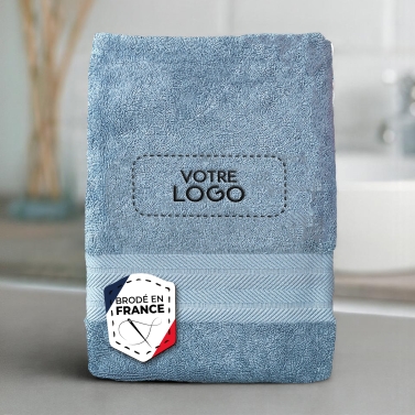 Serviette Cobalt luxe personnalisée avec votre logo - 550gr/m²