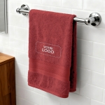 Serviette de bain marsala personnalisée avec votre logo - 450gr/m²