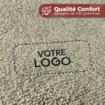 Serviette de bain taupe personnalisée avec votre logo - 450gr/m²