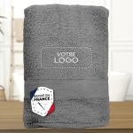 Serviette de bain Gris Foncé personnalisée avec votre logo - 450gr/m²