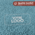 Serviette de bain Bleu Orage personnalisée avec votre logo - 450gr/m²