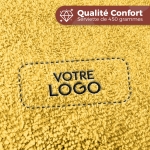 Serviette de bain jaune personnalisée avec votre logo - 450gr/m²