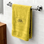 Serviette de bain jaune personnalisée avec votre logo - 450gr/m²