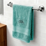 Serviette de bain bleu ciel personnalisée avec votre logo - 450gr/m²