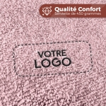 Serviette de bain rose personnalisée avec votre logo - 450gr/m²