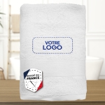Serviette de bain blanc personnalisée avec votre logo - 450gr/m²