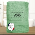 Serviette de bain vert d'eau personnalisée avec votre logo - 450gr/m²