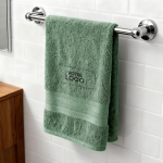 Serviette de bain vert d'eau personnalisée avec votre logo - 450gr/m²