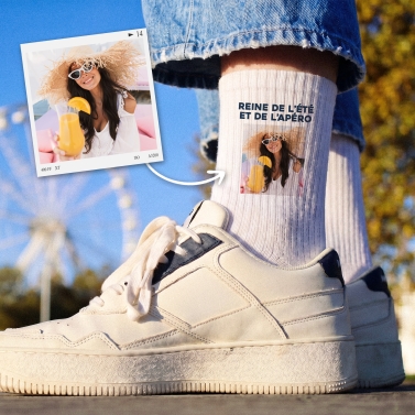 Chaussettes personnalisées Photo et texte