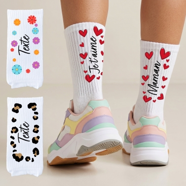 Chaussettes personnalisées - Modèle Fête des Mères