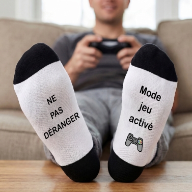 Chaussettes personnalisées Texte semelle