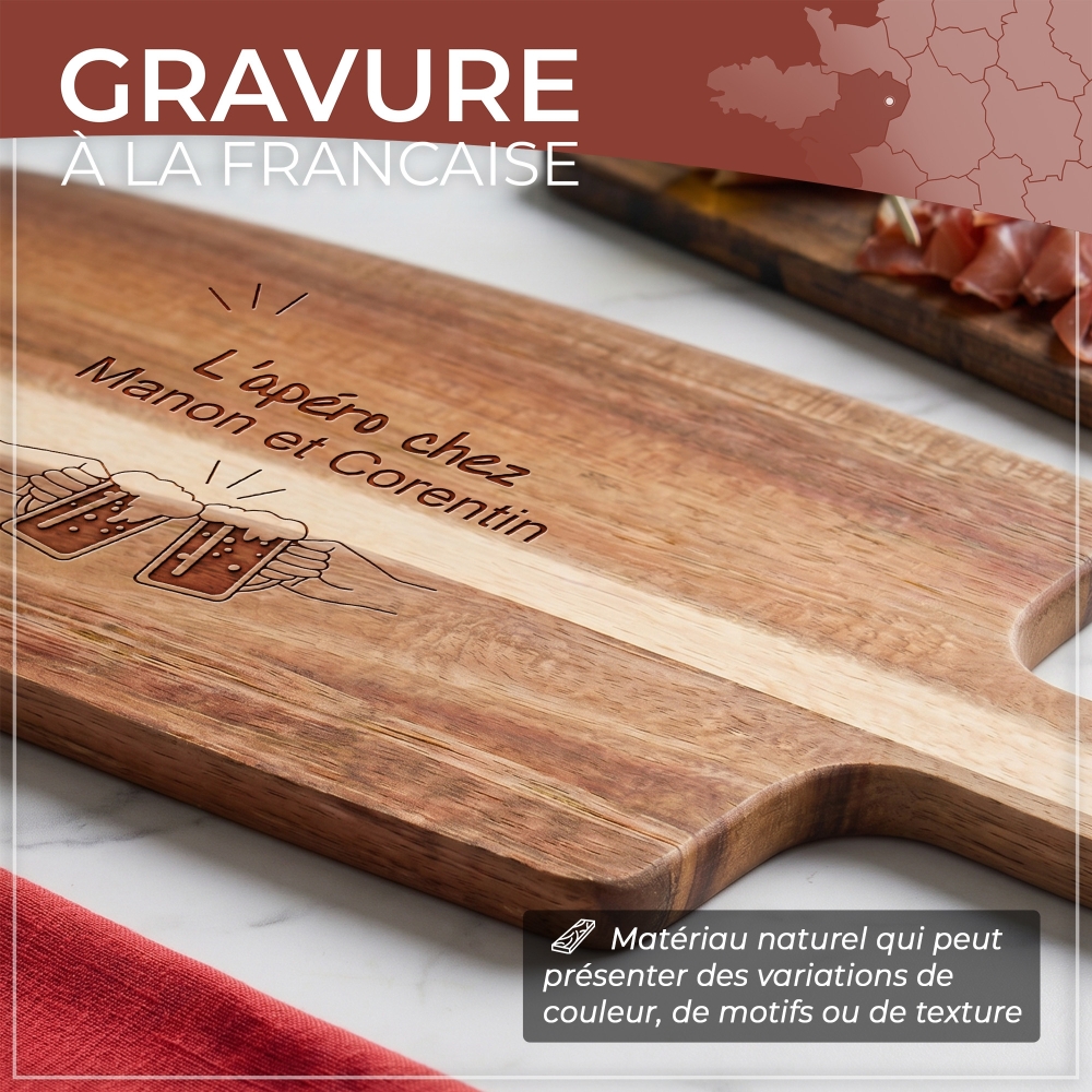 Planche à découper modèle Apéro à personnaliser
