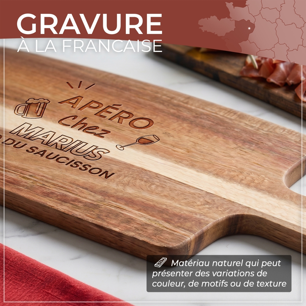 Planche à découper modèle Apéro à personnaliser