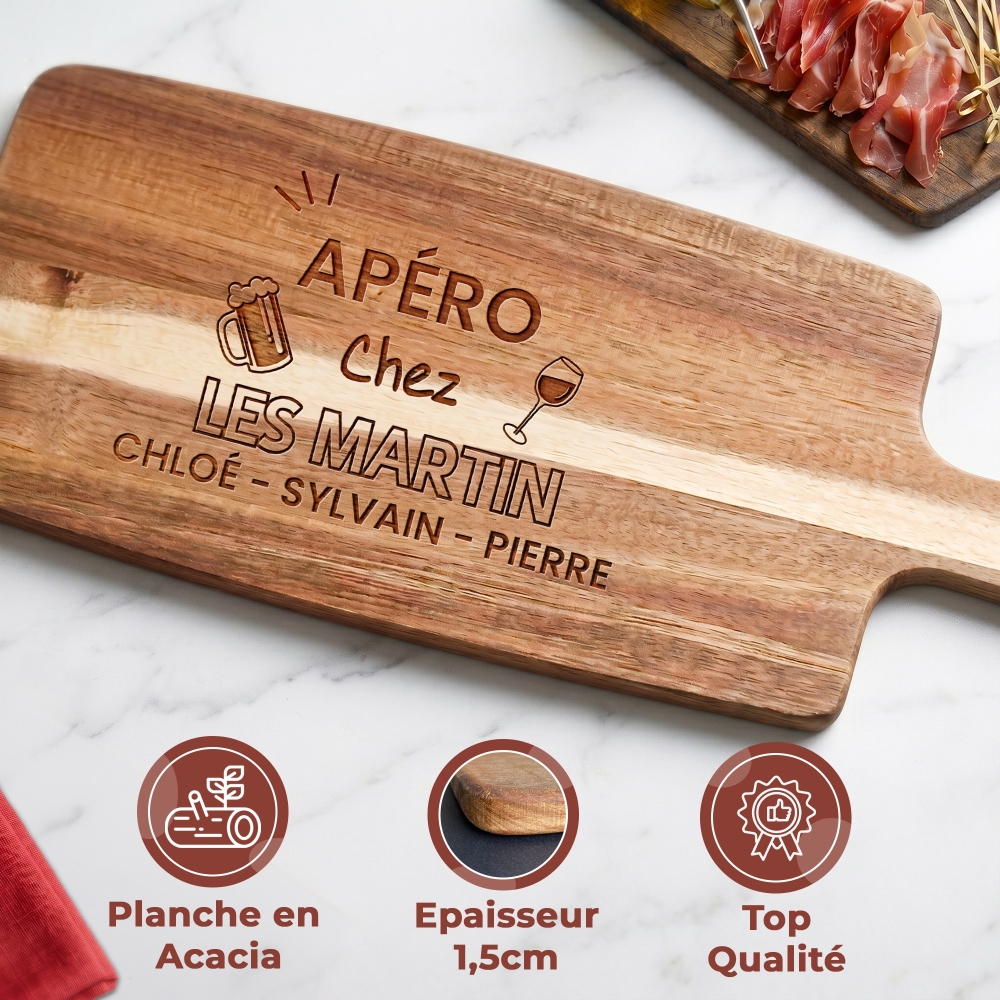 Planche à découper modèle Apéro à personnaliser