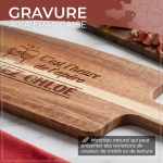 Planche à découper modèle C'est l'heure personnalisée