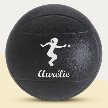Boules de pétanque noire personnalisées - Modèle Joueuse