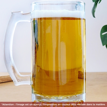 Chope à bière personnalisée avec votre logo