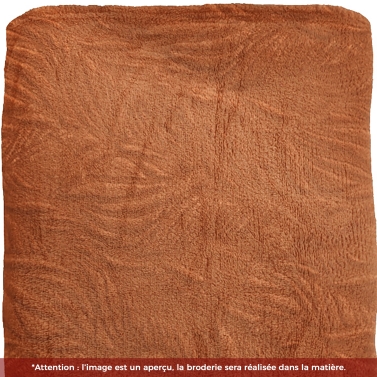 Plaid microfibre Terracotta 125x150 personnalisé avec votre logo